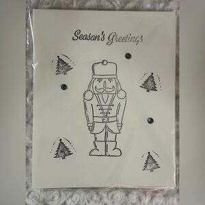 Season's Greetings Nutcracker and Trees Holiday Cards 6 per pack